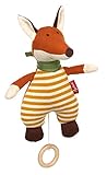SIGIKID 39487 Strick-Spieluhr Fuchs Babystrick Mädchen und Jungen Babyspielzeug empfohlen ab Geburt rostrot/cremeweiß