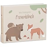 mintkind® „Meine Freunde“ Freundebuch Wald | für den Kindergarten Junge und Mädchen | Freundschaftsbuch zum Ausfüllen | Kindergartenfreunde