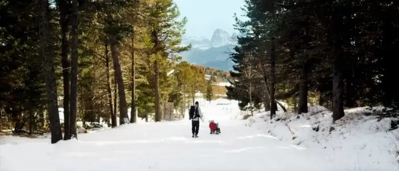 Naturrodelbahn Villanders Eisacktal Winter mit Kindern