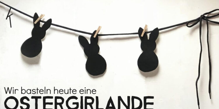Ostergirlande-mit-Kindern-basteln-Osterdeko-DIY-Hasengirlande