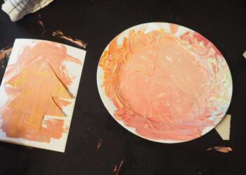 Weihnachtskarte basteln mit Kleinkind-2