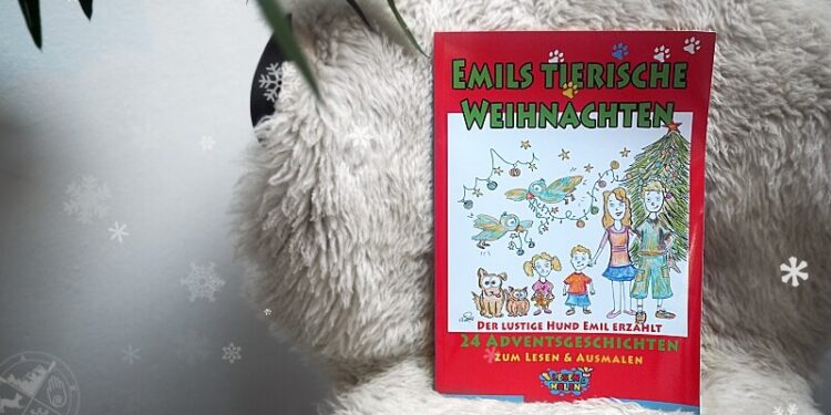 Emils-tierische-Weihnachten-Der-lustige-Hund-Emil-erzählt-24-Adventsgeschichten-zum-Lesen-und-Ausmalen