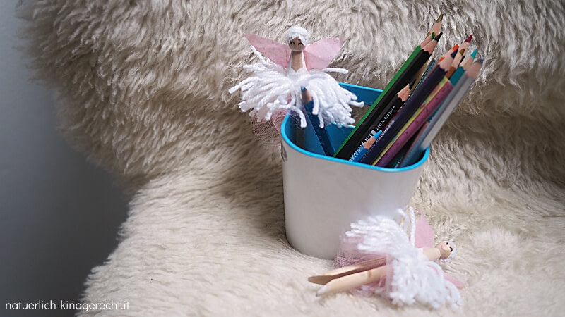 DIY Ballerina für den Stiftebecher Ideen für das Mädchenzimmer