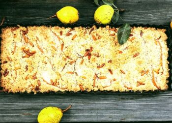 Birnentarte mit Knusperstreusel