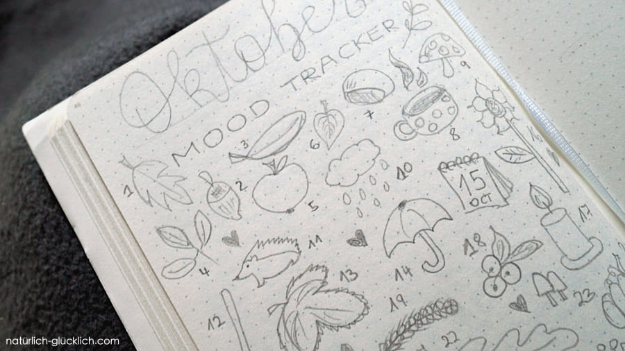 Doodle gegen Depression Tagebuch schreiben für ein glücklicheres Leben