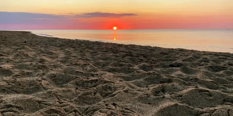 Sonnenaufgang in Ciró Marina, Kalabrien
