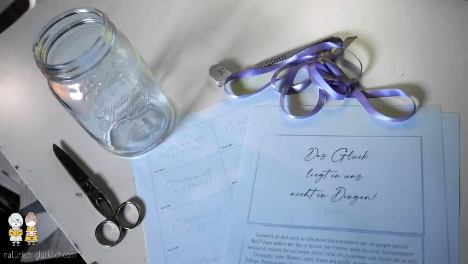 So sehen das kostenlose Printable ausgedruckt aus