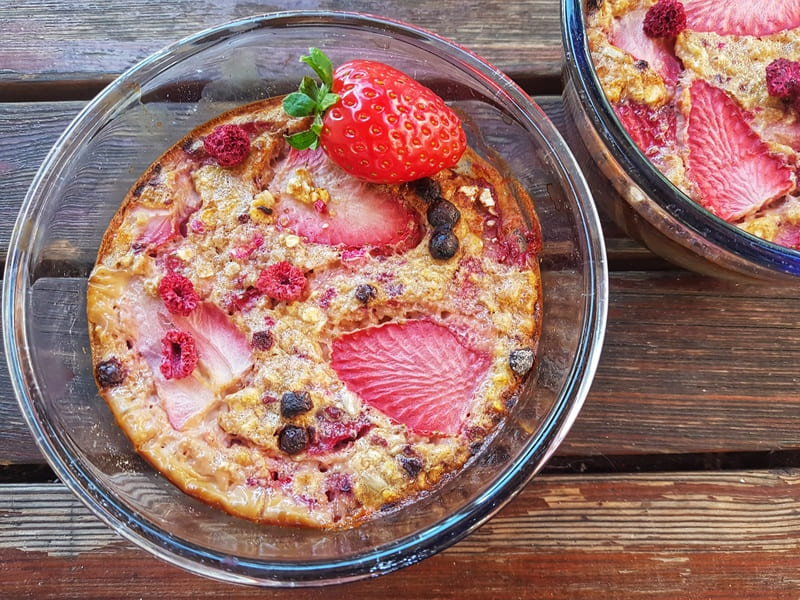 Porridge Auflauf Rezeptidee Porridge Frühstücksidee