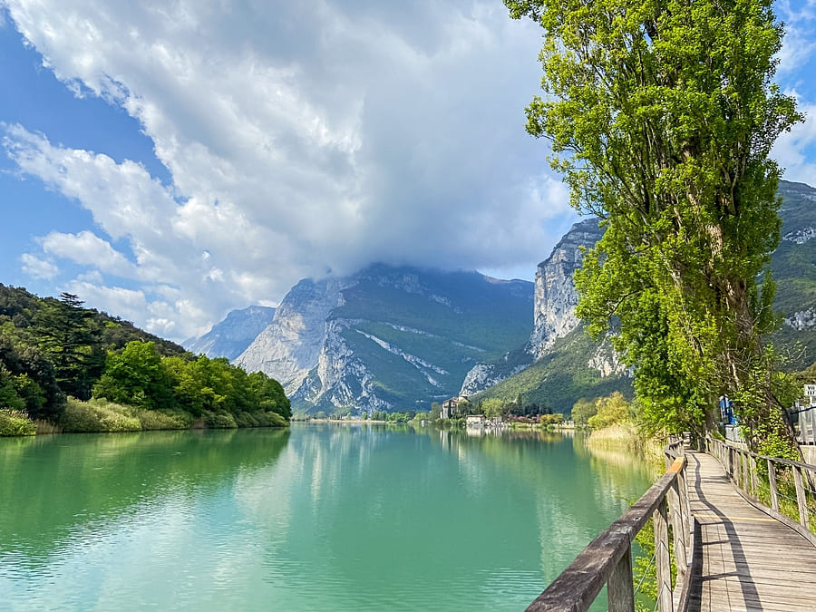 Familienwanderung Lago di Toblino Toblino-See Trentino Trient
