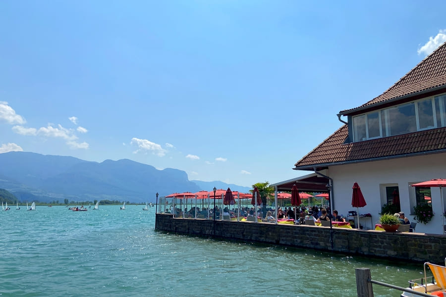 Lido am Kalterer See schwimmen und tauchen