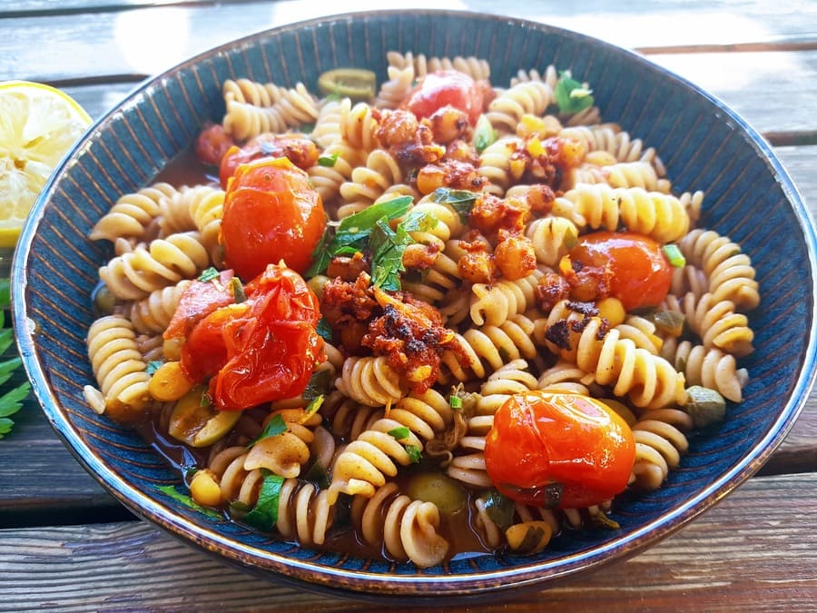One-Pot-Pasta im Teller
