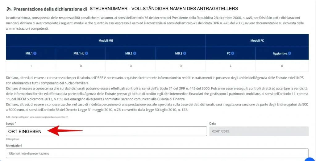 Vorausgefüllte ISEE beantragen 27